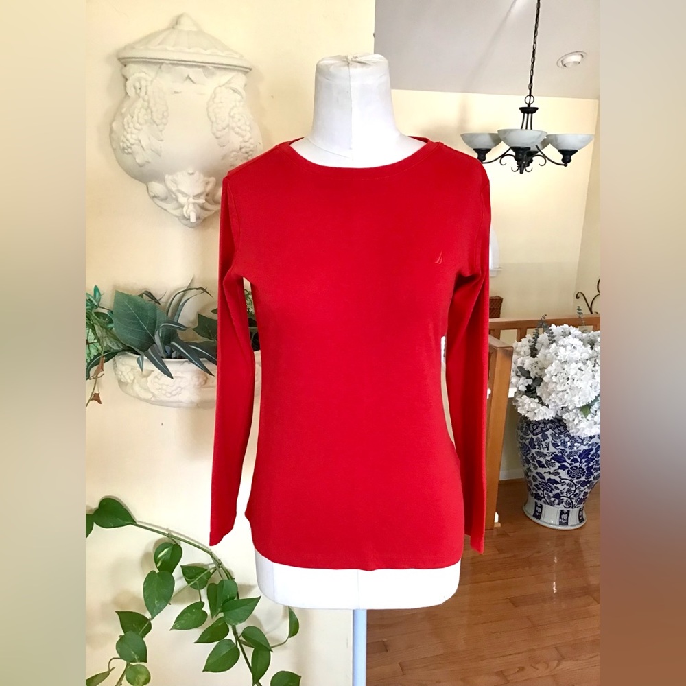 Nautica womens long sleeve tees size Small